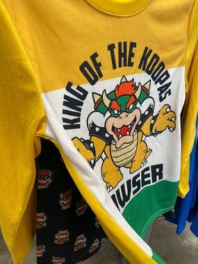 Nintendo Super Mario Black Print on Yellow Tee